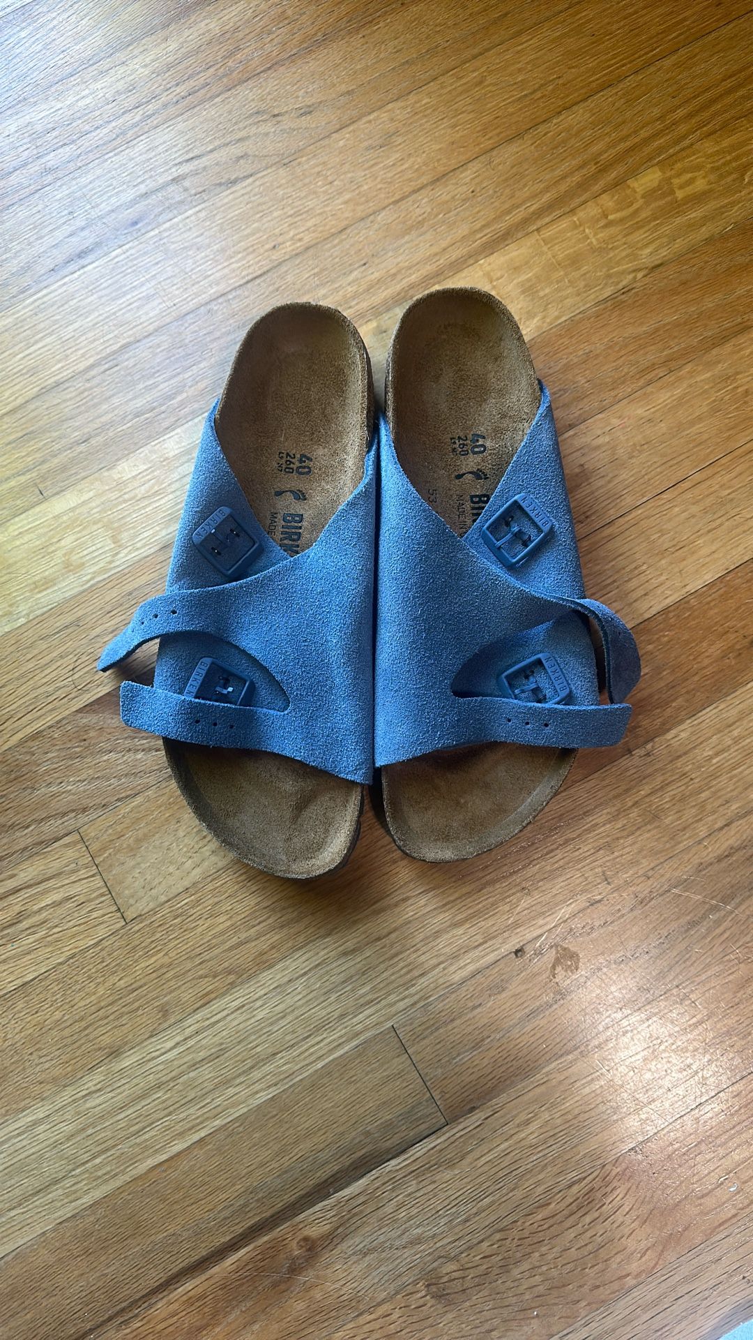 Blue Birkenstocks Size 9, In Women’s Size 7 Men’s