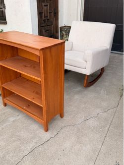 Book shelf and rocking chair