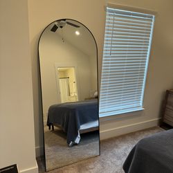 Black Arched Mirror 30 X 71 in