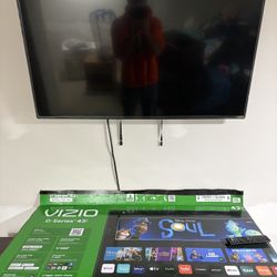 43 In Vizio TV W/ Wall Stand