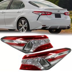 Pair 2018-2024 Toyota Camry Outer Tail lights Brake lamps Driver Passenger Side