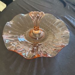 Pink Depression One Handle Dish