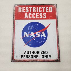 Nasa Restricted Area Acess Funny Metal Sign 