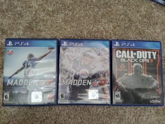 Madden 16,17 &18 COD Black Ops III $20