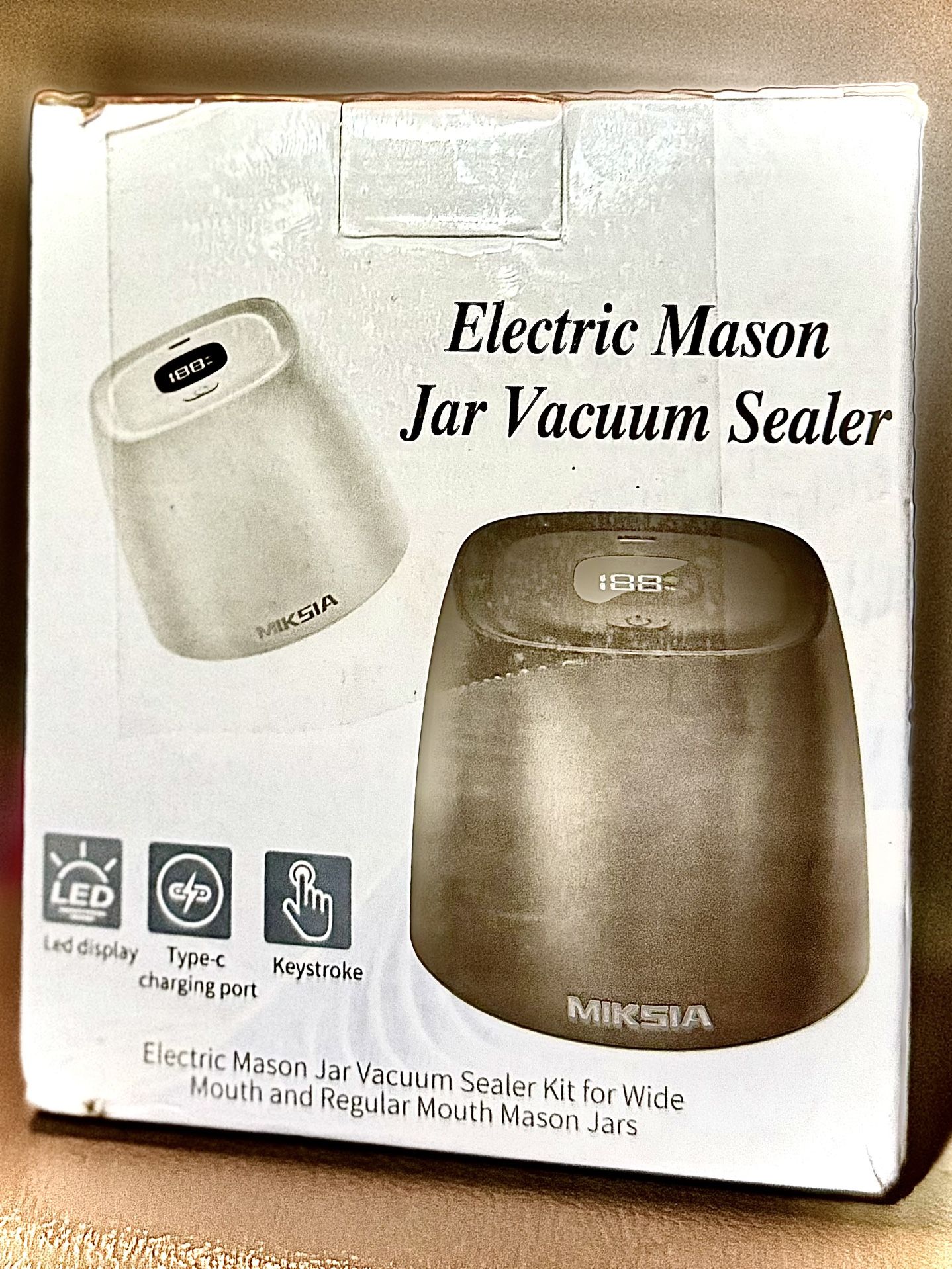UNUSED- Electric Mason Jar Vacuum Sealer by MIKSIA