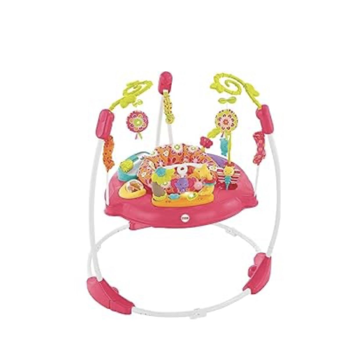Fisher-Price Baby Bouncer Pink Petals Jumperoo Activity Center with Music and Lights