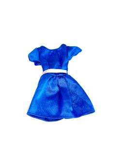 Royal Blue with Silver Waistband Dress from Vintage 1998 Mattel “Barbie 6 Fashion Gift Pack”