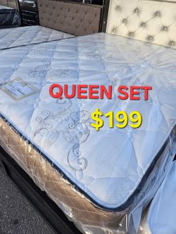 ORTHOPEDIC  !!! QUEEN SET $199 __ MATTRESS AND BOX SPRING 