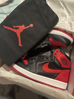 Satin Red Jordan 1s