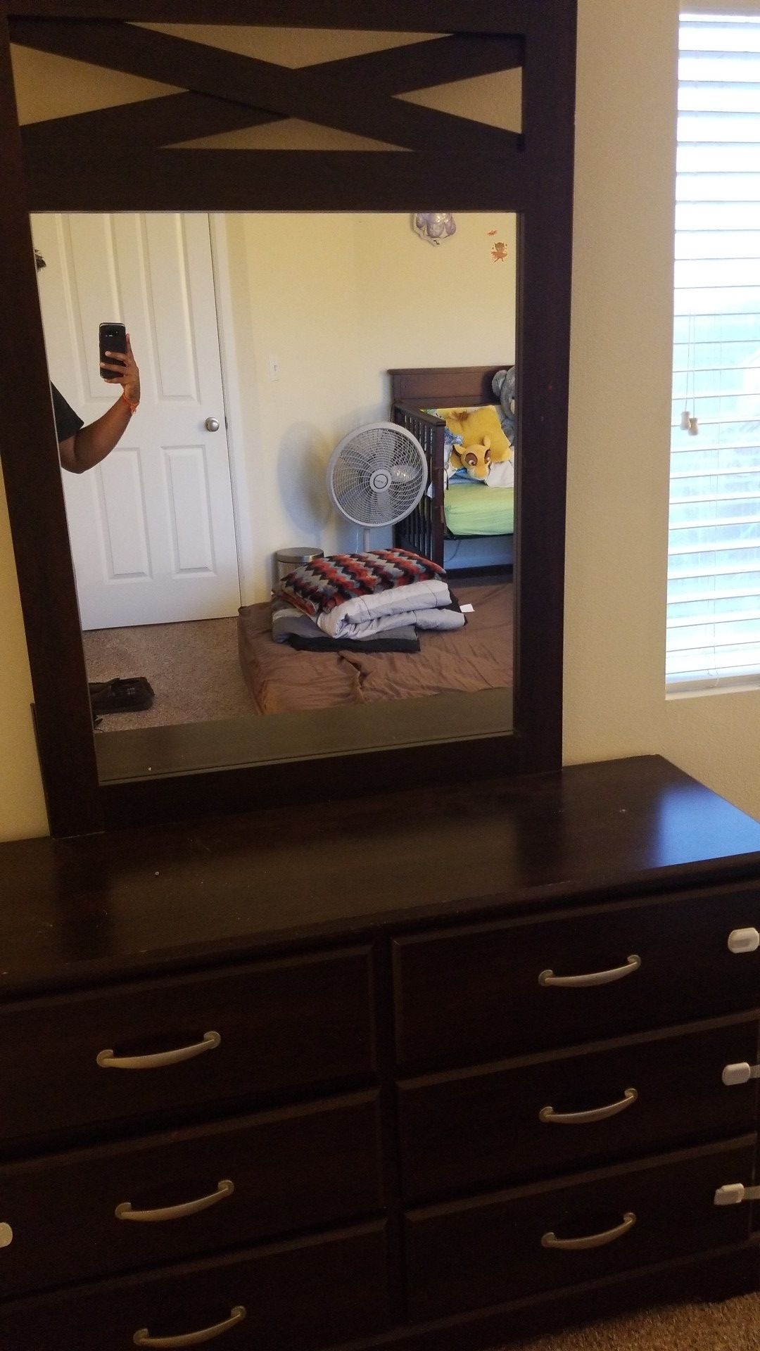 Free double dresser with mirror