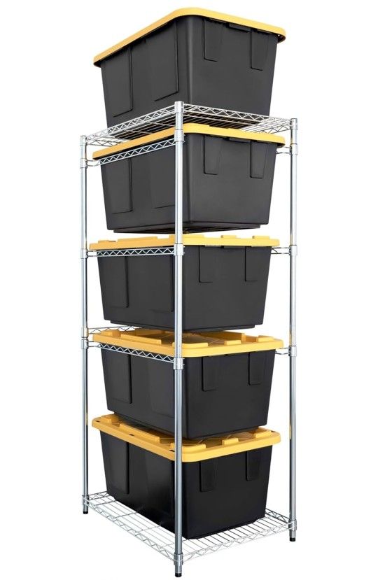 SafeRacks 5-Tier Steel Bin Rack