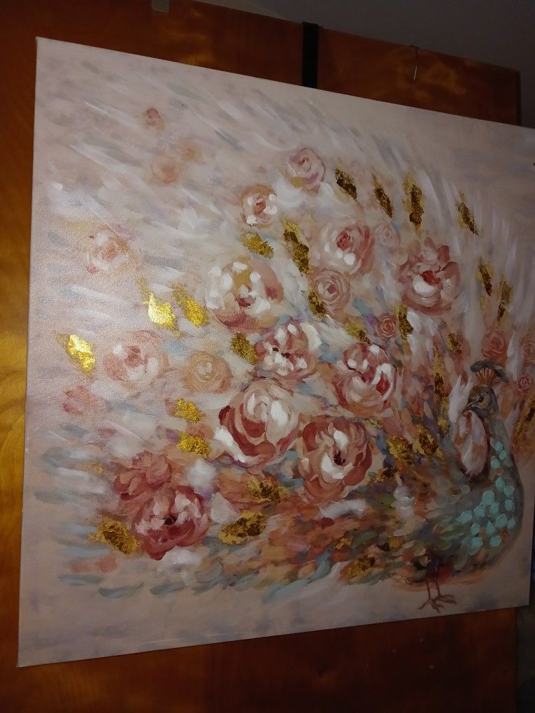 Beautiful Large Peacock Painting