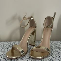 Gold Pretty Little Thing Heels