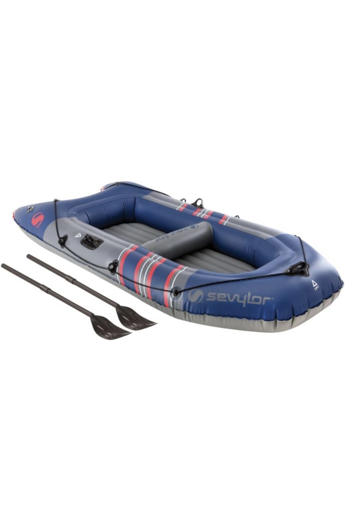 Sevylor Colossus 3-Person Boat , Black/Flag Red