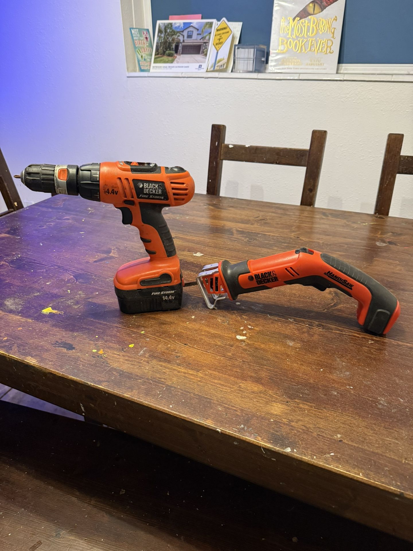 Black And Decker Drill And Hand Saw