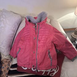 Girls Pink Winter Coat Size 5-6