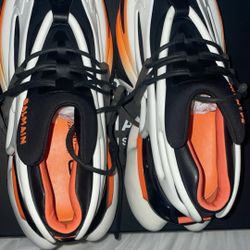 Balmin Unicorn Low Top Neoprene And Leather Chunky Sneakers