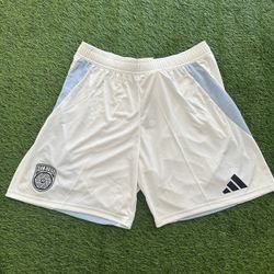 Adidas White Soccer Shorts 