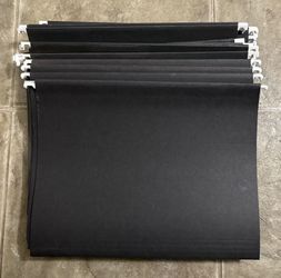 Lot of 34 Black Hanging File Folders Standard Letter Size
