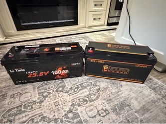 Two 24v 100Ah LiFePO4 Lithium Battery