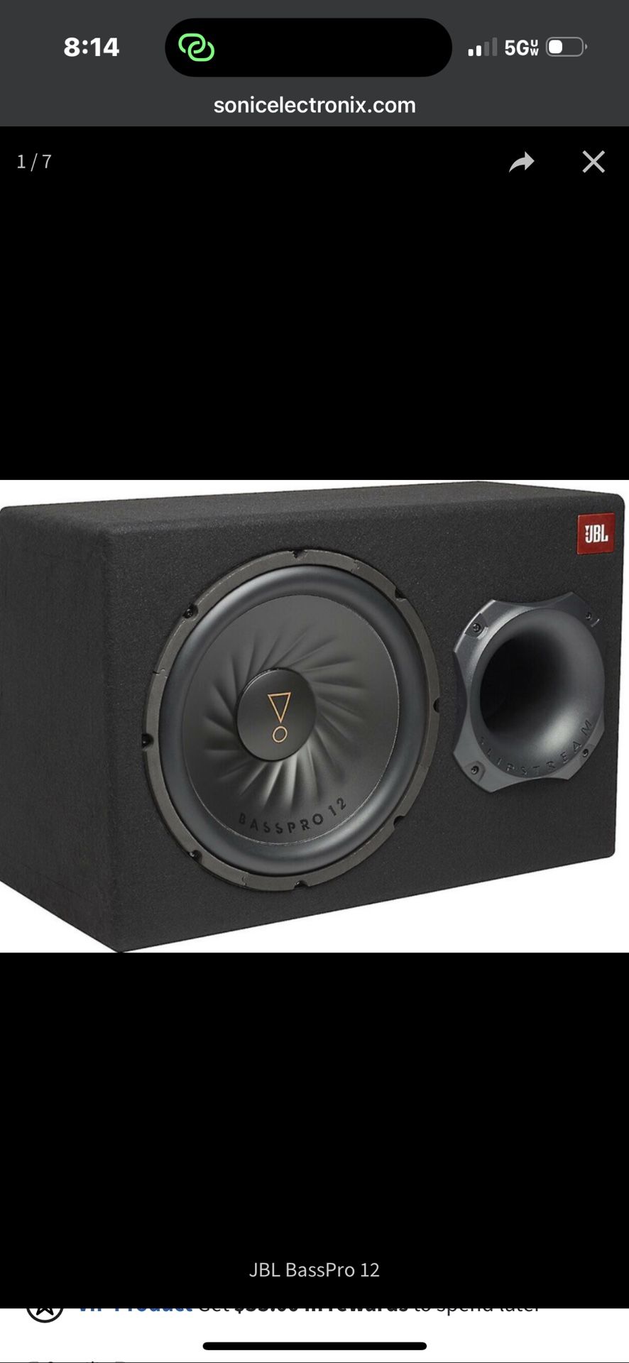 JBL SUBWOOFER SPEAKER WITH AMP