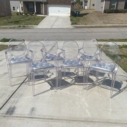 6 Piece Crystal Chair Set