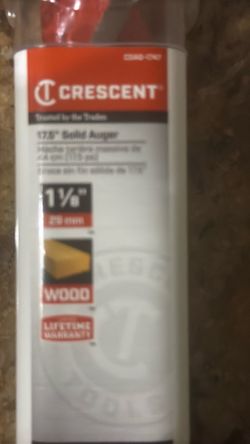 Crescent 1 1/8” drill bits