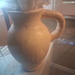 Terricatta jug vase  (new in box 13")