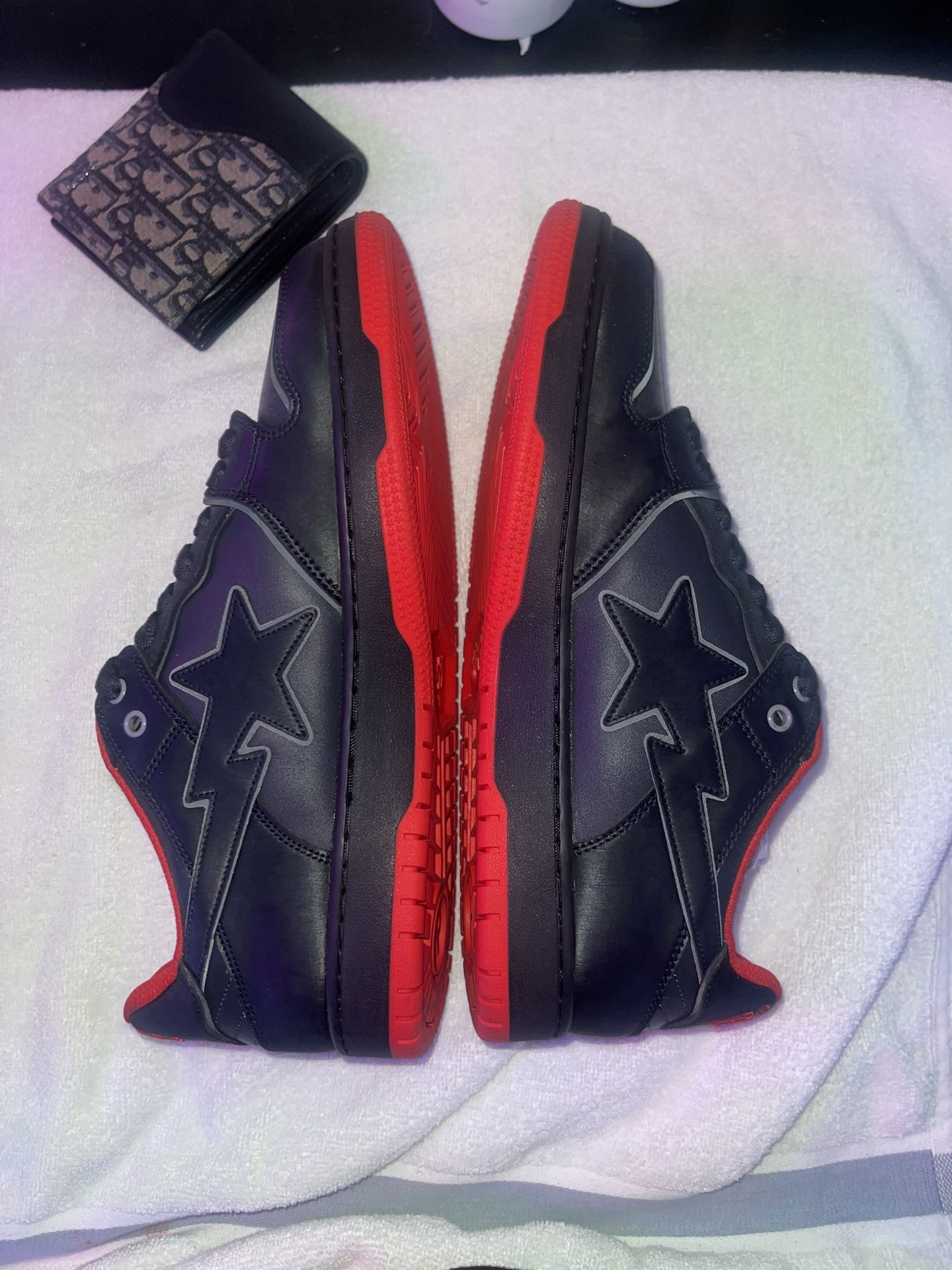 A Bathing Ape “Bape Sta Low SK8 #8 ” ( Black/ Red )