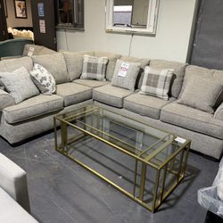Gray Fabric Sectional 