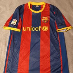 Men's Size Xlarge FCB Football Soccer Barcelona Blue White Raphinha Yamal