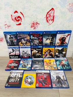Playstation 5 Games And PlayStation 4 Games ( Used , Tested Working )  Read Description)