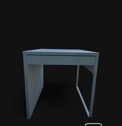 Modern White Desk w/ Storage Drawer – good Condition