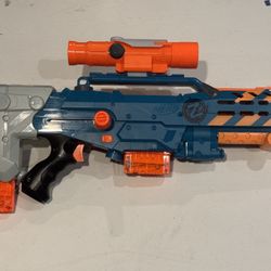 NERF Zombie Longshot w/ 2 fully loaded 6rd magazines and scope attachment