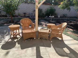 Wicker patio set