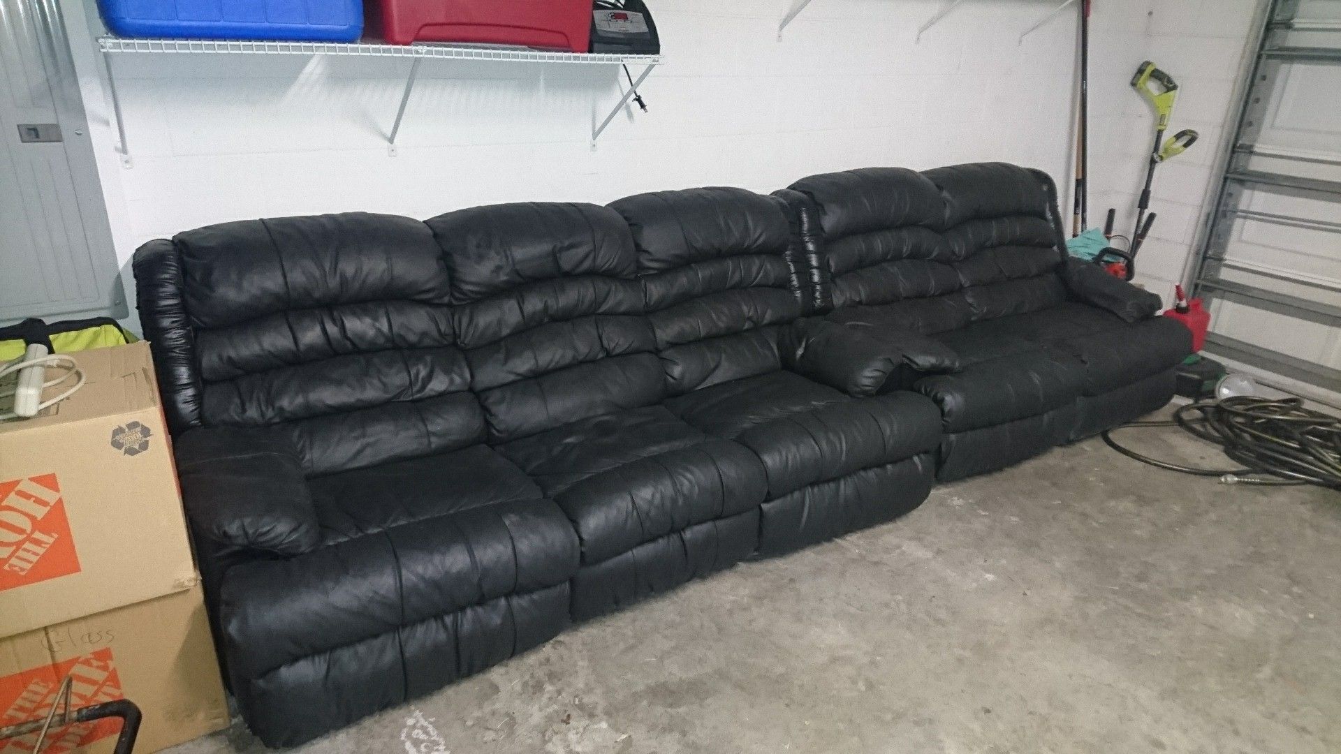 Double Reclining Couch & Love Seat Set