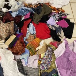 Assorted great quality fabric pieces for crafting