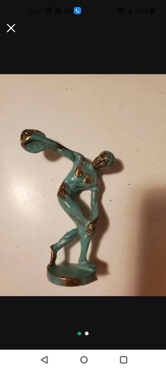 Vintage Metal Art Figurine