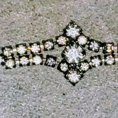 1950's  Era  Clear Stone Snap Lock Bracelet 