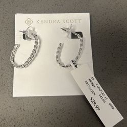 New Kendra Scott Silver Earrings 