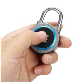 Fingerprint Padlock, Bluetooth Connection Metal Waterproof, Suitable for House Door, Suitcase, Backpack, Gym, Bike, Office, APP is Suitable for Andro