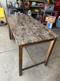 Breakfast/Brunch Table. Table for eating with shelves