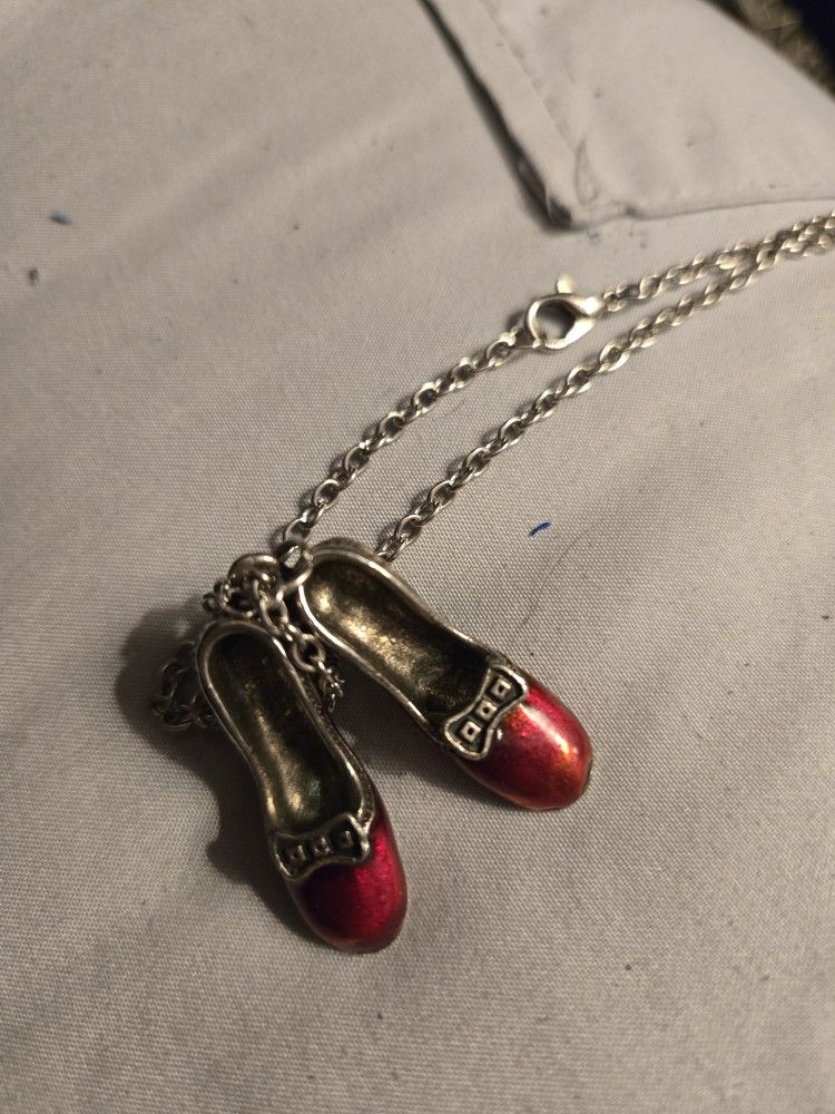 Ruby Slippers Necklace