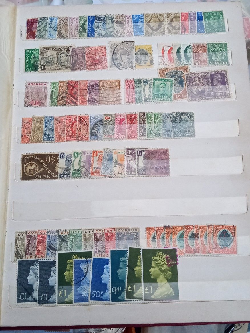 British Stamp Collection In Stockbook