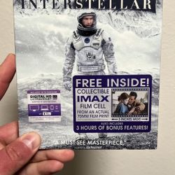 Interstellar - Blu Ray DVD with 70mm IMAX Film Cell