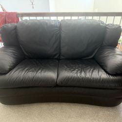 Free- Leather Couch Black/ Back To School / College?