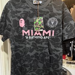 Bape X Inter Miami Camo T Shirt 
