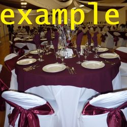 60" x 60" Square Burgandy Overlay Tablecloth Lot of 30  ~ ranjacuj