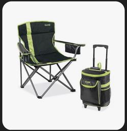 Camp chair with cooler