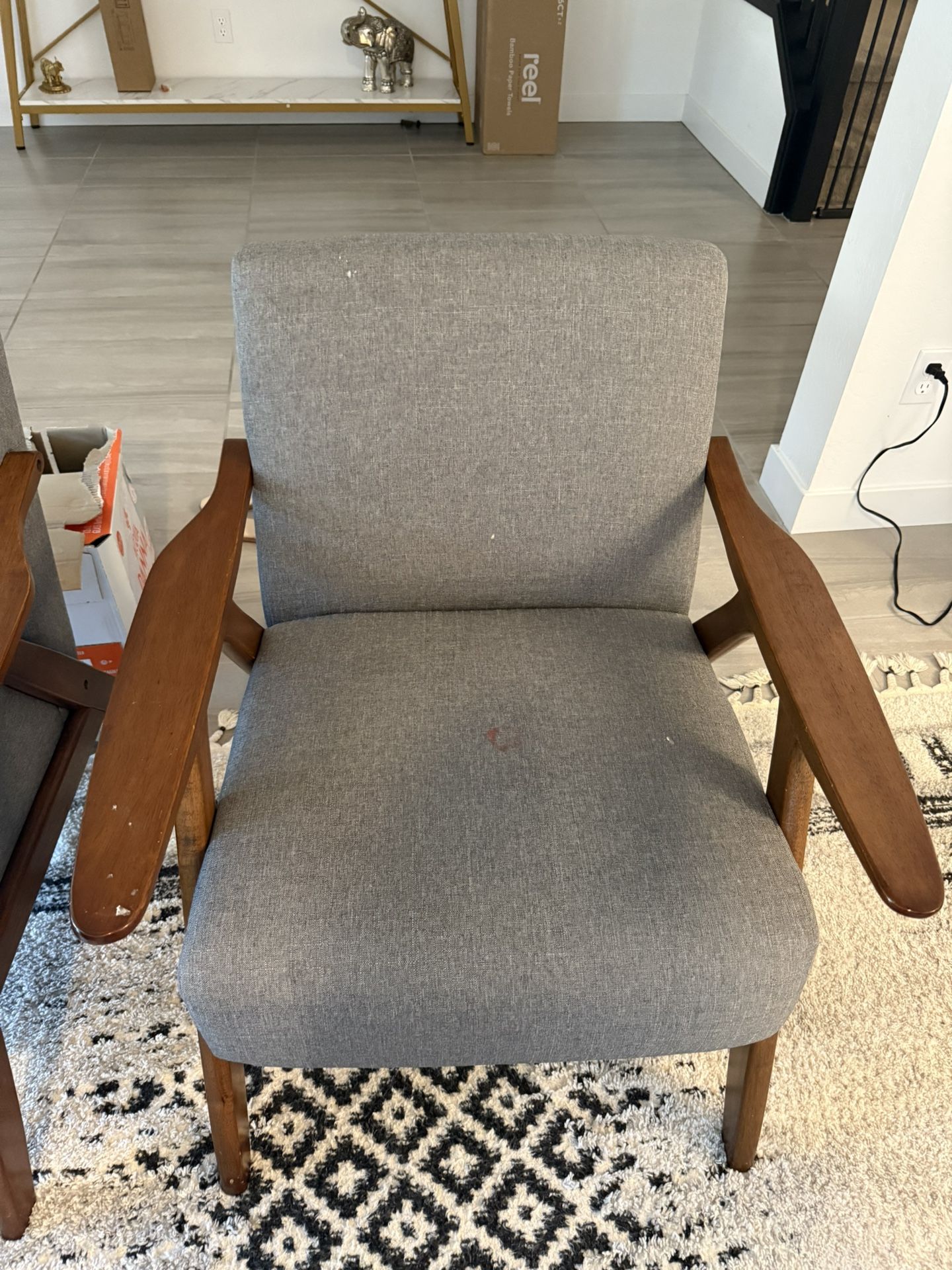 Lexicon Damala Grey Accent chairs (2)
